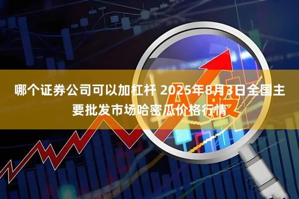 哪个证券公司可以加杠杆 2025年8月3日全国主要批发市场哈密瓜价格行情